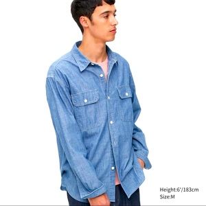Uniqlo Mens Chambray Top
